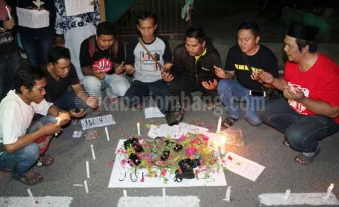 Doa para jurnalis di Jombang