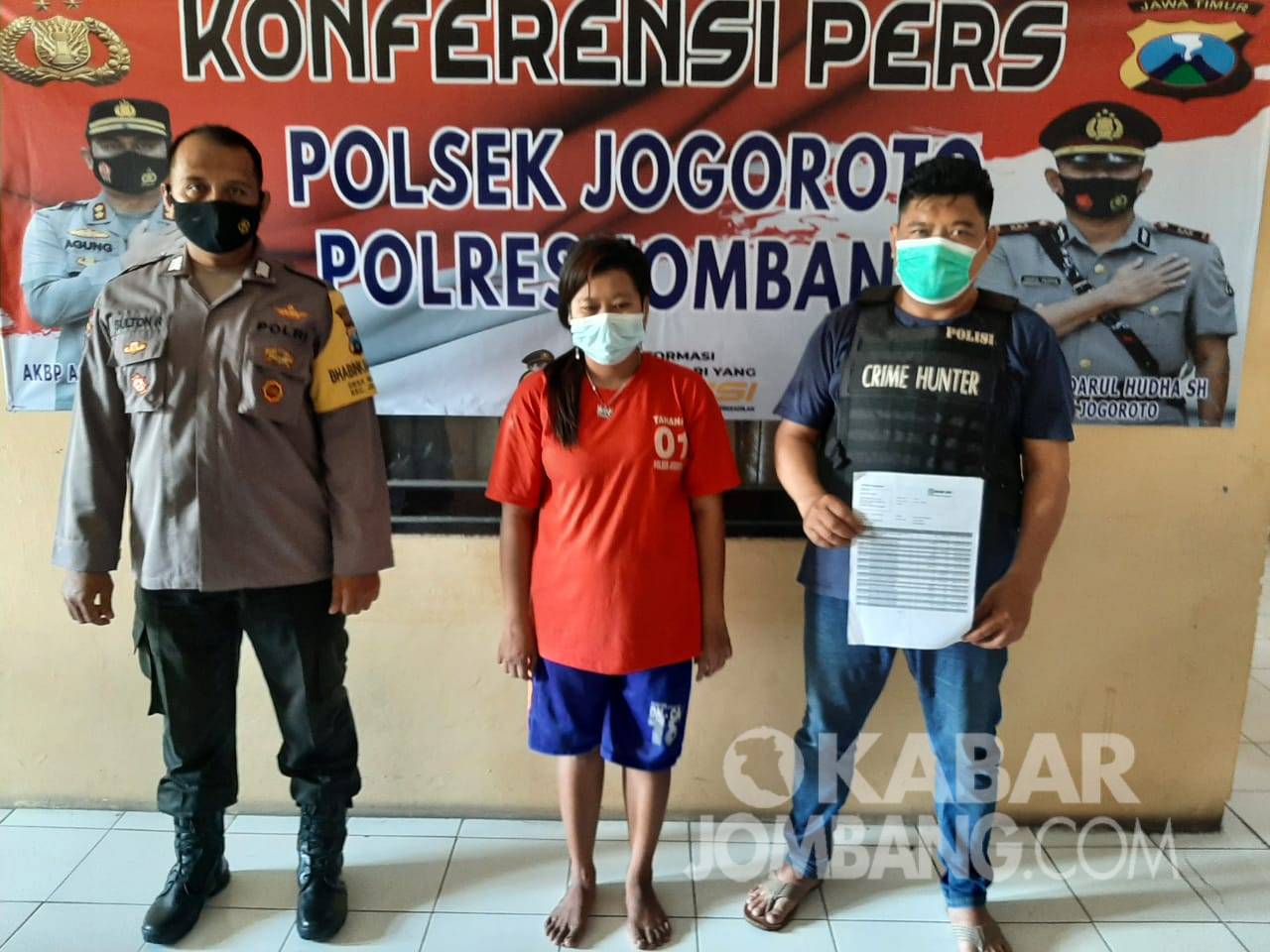 Pelaku penipuan penjualan minyak goreng diamankan Polsek Jogoroto Jombang. KabarJombang.com/Istimewa/