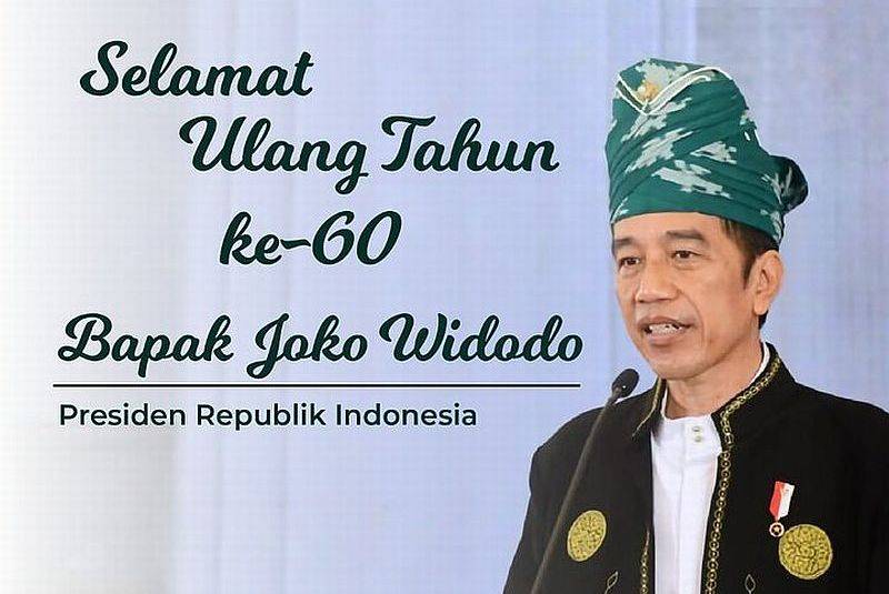 Presiden Jokowi ulang tahun ke-60.