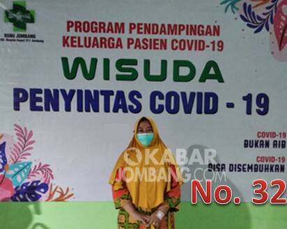 Wisuda penyintas covid-19 di RSNU Kabupaten Jombang. Kabarjombang.com/Istimewa/