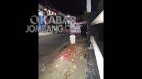 Gundukan tanah bekas galian pipa jaringan gas di Dusun Jagalan, Kepatihan, Kabupaten Jombang dikeluhkan warga dan dirubah menjadi kuburan. KabarJombang.com/Istimewa/