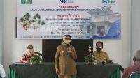 Bupati Jombang Mundjidah Wahab meresmikan pelatihan kerja di BLKK Muslimat NU, Senin (2/8/2021). KabarJombang.com/Daniel Eko/