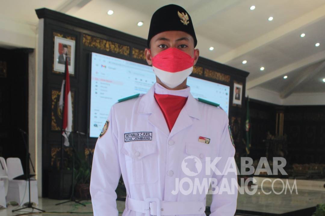 Paskibraka Kabupaten Jombang, Reynaldi Chevo Pratama Putra Susanto. KabarJombang.com/Daniel Eko/