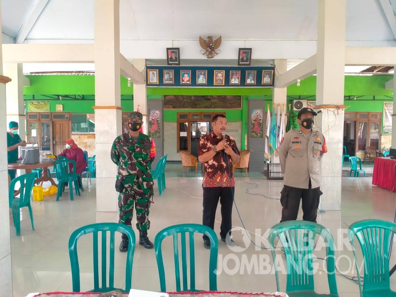 Pelaksanaan vaksinasi di desa Tunggorono, Jombang, Kamis (28/10/2021). KabarJombang.com/M Faiz H/