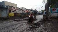 Jalan Antar Kabupaten di Jombang Rusak Parah, Pemotor Berjatuhan