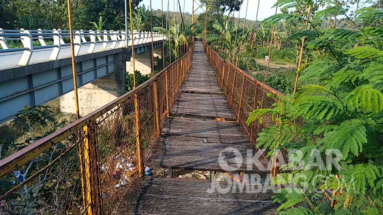 Menengok Kondisi Jembatan Gantung Berusia Puluhan Tahun di Pelosok Jombang