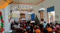 Ibadah Natal 2021 di Gereja Kristen Jawi Wetan (GKJW) Bongsorejo, Kecamatan Diwek, Kabupaten Jombang, Sabtu (25/12/2021). KabarJombang.com/M Faiz H/