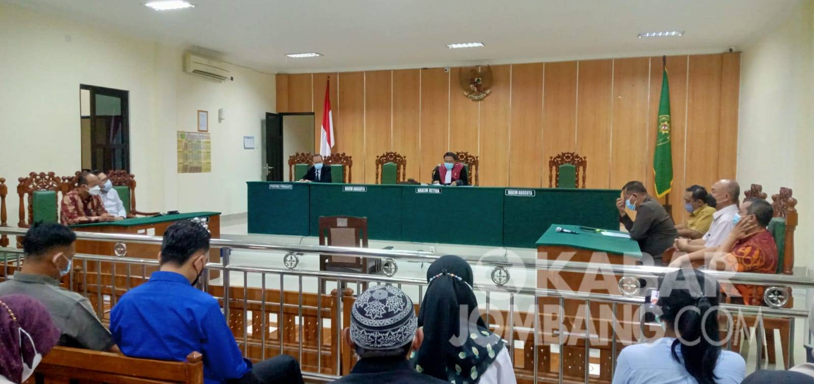 Sidang putusan praperadilan MSAT anak Kiai tersangka kasus pencabulan di PN Jombang, Kamis (27/1/2022). KabarJombang com/M Faiz H/
