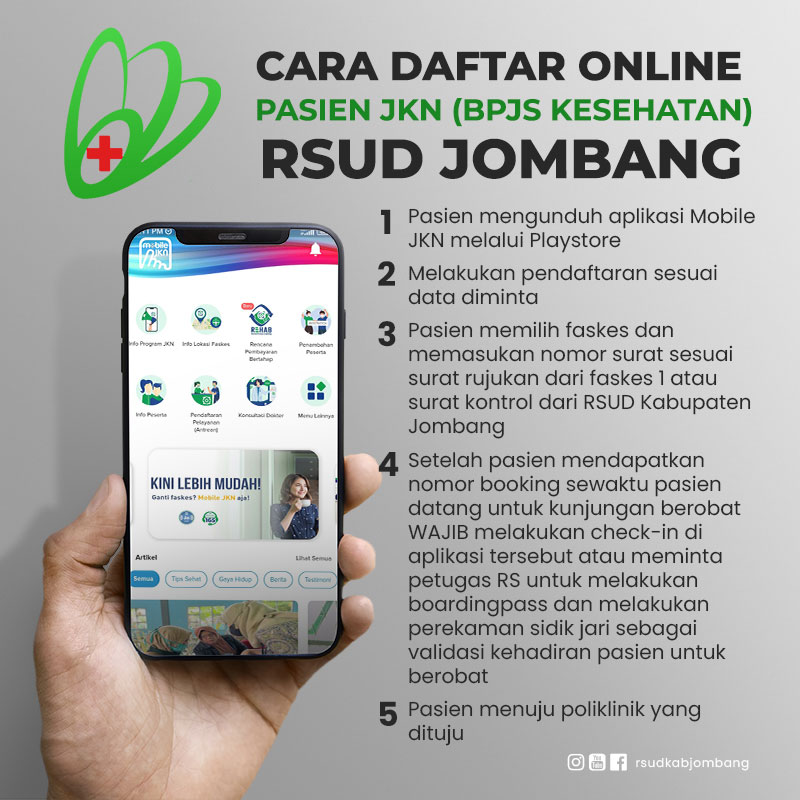 Cara Daftar Antrean Online Mobile JKN RSUD Jombang