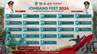 Rangkaian Jombang Fest 2026 pada 2–24 Oktober 2026 untuk memperingati Hari Jadi ke-116
